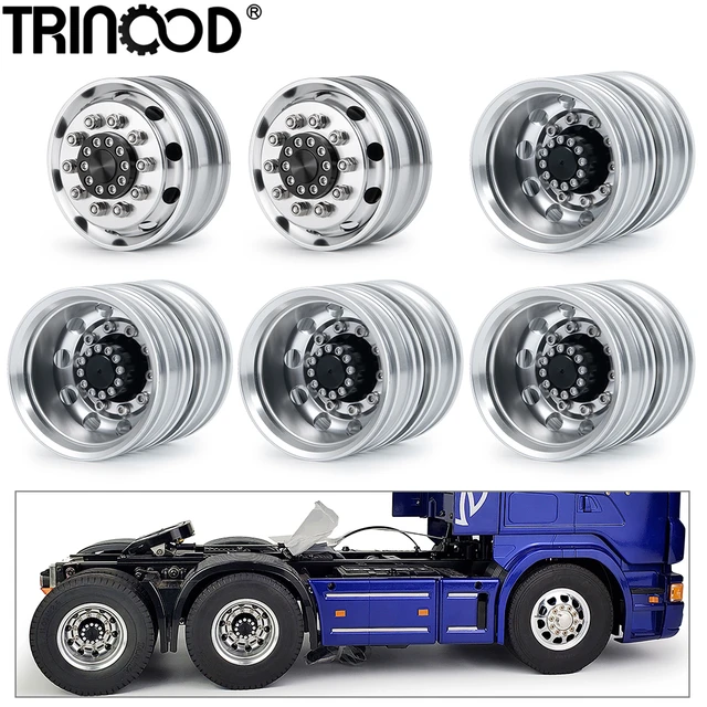 Trinood-フロントおよびリアホイールハブ,6個セット,1/14タミヤトラックrcトレーラー用6x6,自動車用アップグレードパーツ -  AliExpress 26