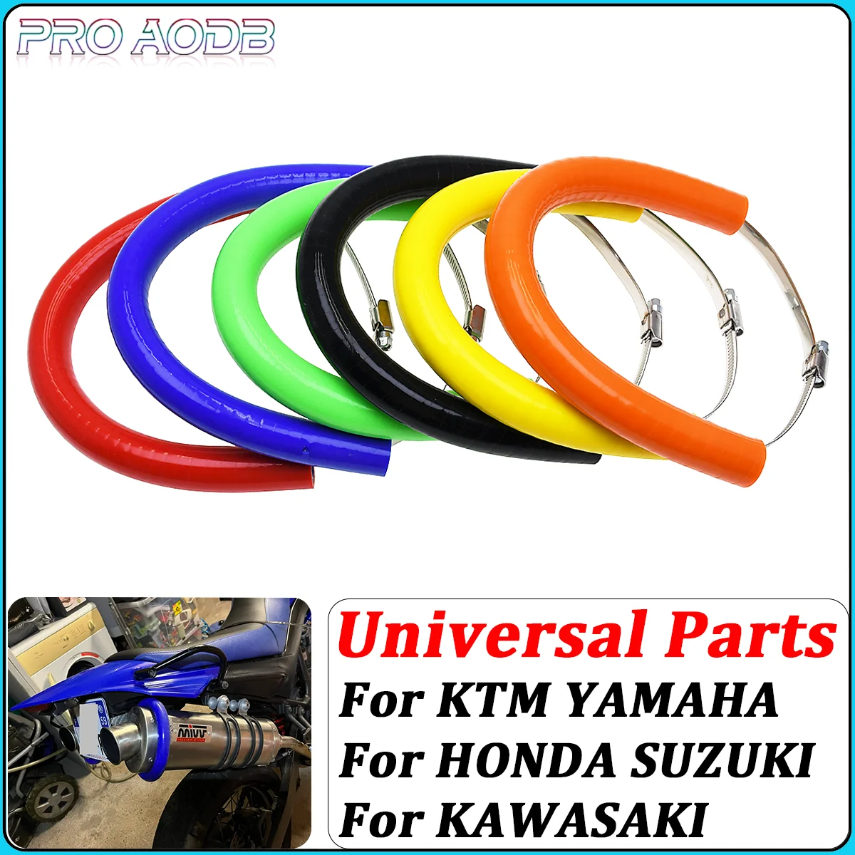 

Motorcycle Silicone Exhaust Protector Can Cover For Honda CR250 CRF230F CRF250R CRF250X CRF450R CRF450X Yamaha Suzuki Universal