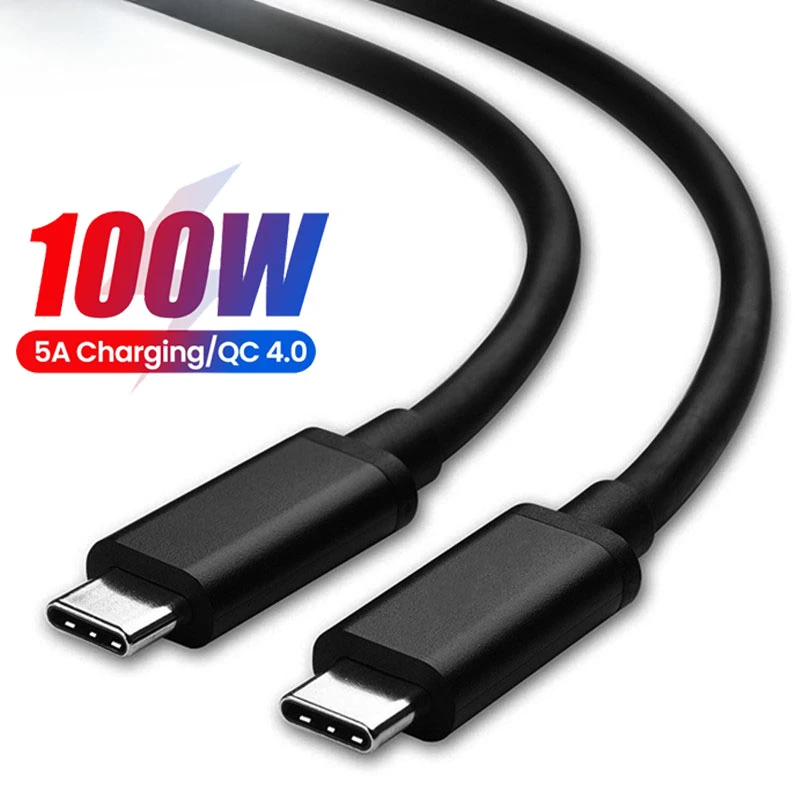 PD100W USB C Cable USB C to Type C Fast Charger Cable for Xiaomi Samsung Huawei MacBook iPad 5A Phone Date Cord USB Type C Cable