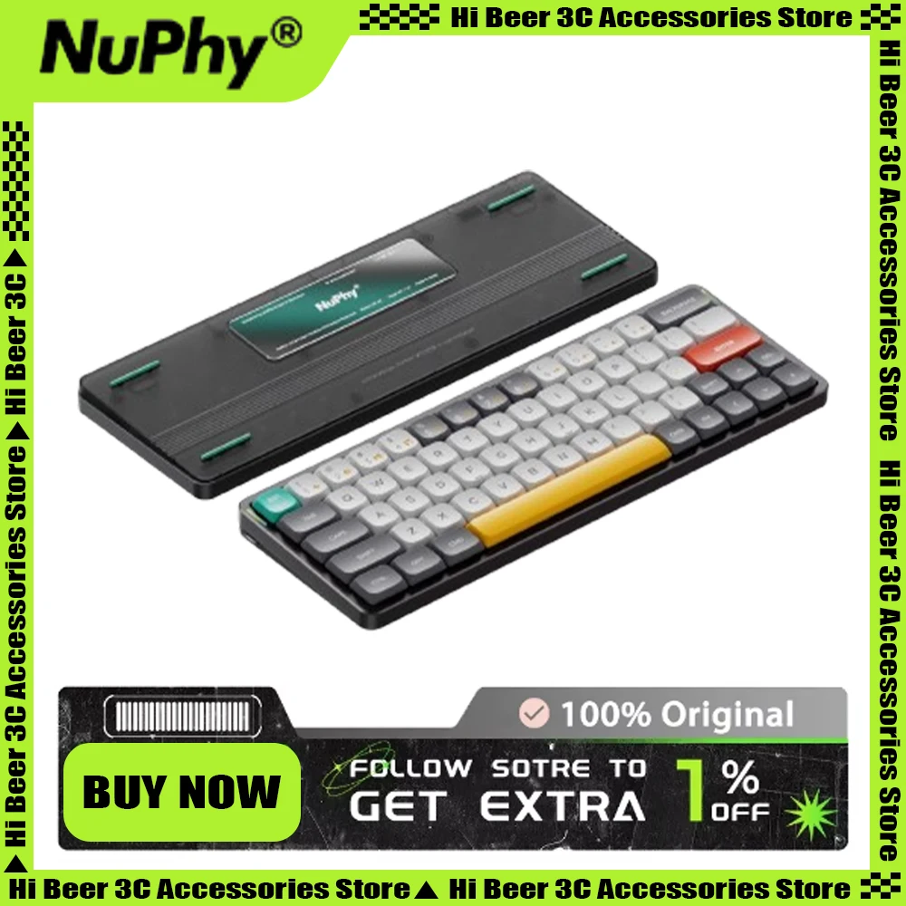 Nuphy Air60 Low Switch Wireless Keyboard Tri Mode Bluetooth Office Mute Keys Mechanical Keyboard Pc Accessories Gaming Gamer Man