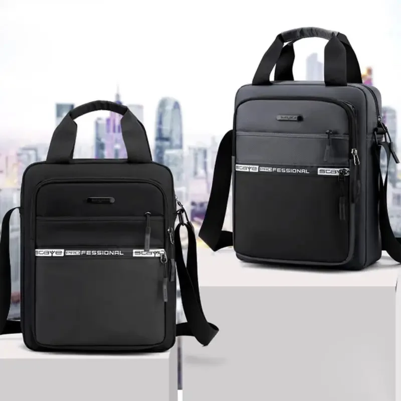 

Men's Business Shoulder Bag Fashion Casual Solid Color Chest Bag Large Capacity High Quality Crossbody Bag Multifunctional Bag