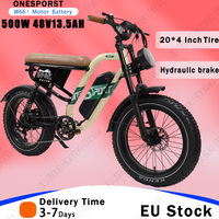 ONESPORT W66 E-bike 500W Powerful Motor 48V13.5AH Battery Mountain Electric Bike 20*4.0 Inch Tire Motorcycle Electric Bicycle