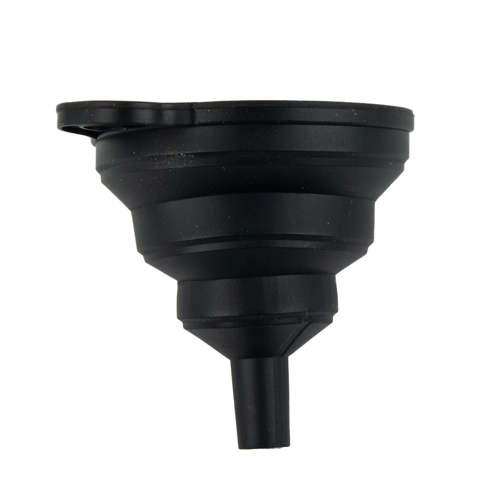 For Car Collapsible Funnel 7cm*6cm Black Silicone Car Oil Gasoline Filling Tool Diameter 9mm Simple Practical Tool