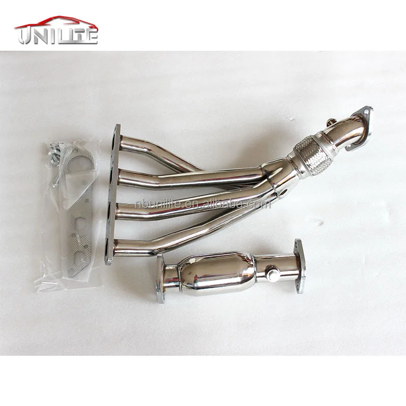 Stainless Exhaust Pipe for Mini Cooper 02-06 R53 1.6L Base & S Stainless Race Manifold Header & Test Pipe