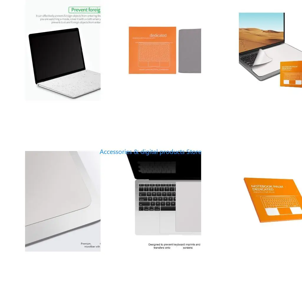 77JD Laptop Protective Film Microfiber Dustproof Keyboard Blanket Cover Notebook Laptop Screen Cloth Replacement