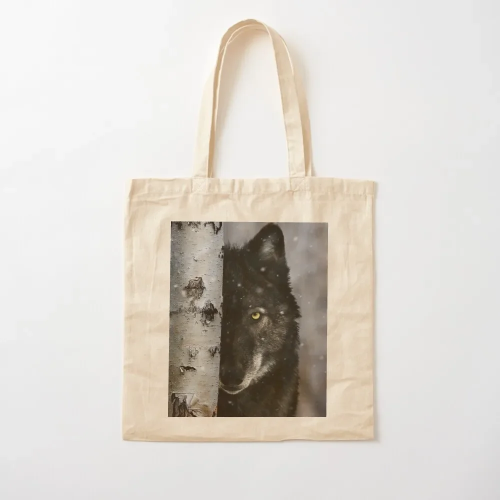 

North American Gray Wolf Tote Bag shopping bags foldable Customizable tote bag Custom bag