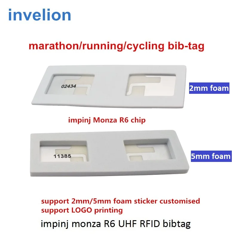 Imagem -03 - Uhf Rfid Race Number Sticker Bib Tag com Impresso id Programado Epc Sports Marathon Motocross Bicycle Solução de Cronometragem de Eventos