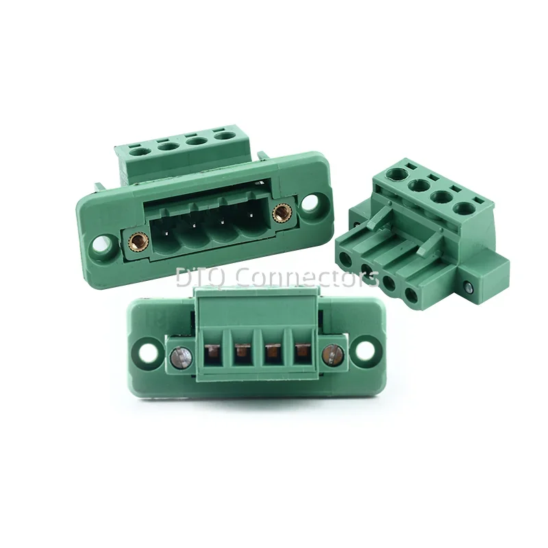2EDGWC/RKP-5.08mm docking through wall solderless wiring terminal plug-in type with fixed ear screws