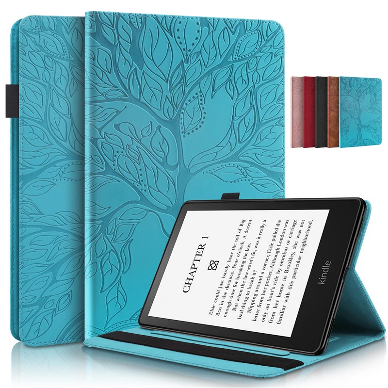 

Для Kindle Paperwhite 11 11-го поколения Чехол 2021 3D рельефный силиконовый чехол с деревом для Funda Kindle Paperwhite 6,8 дюймов 2021 чехол