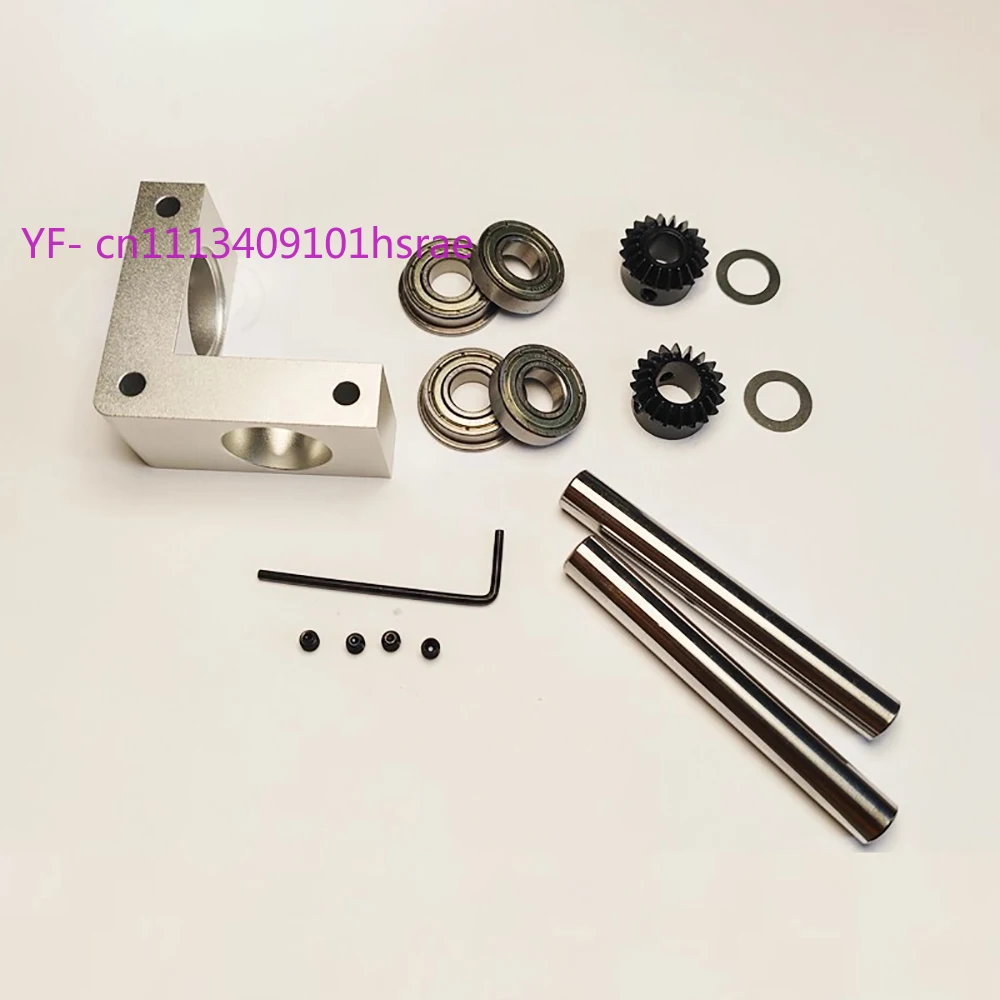 Small Right-Angle Gearbox - 90° 1:1 Bevel Gear Transmission Box, 8mm/10mm Shaft Size Optional