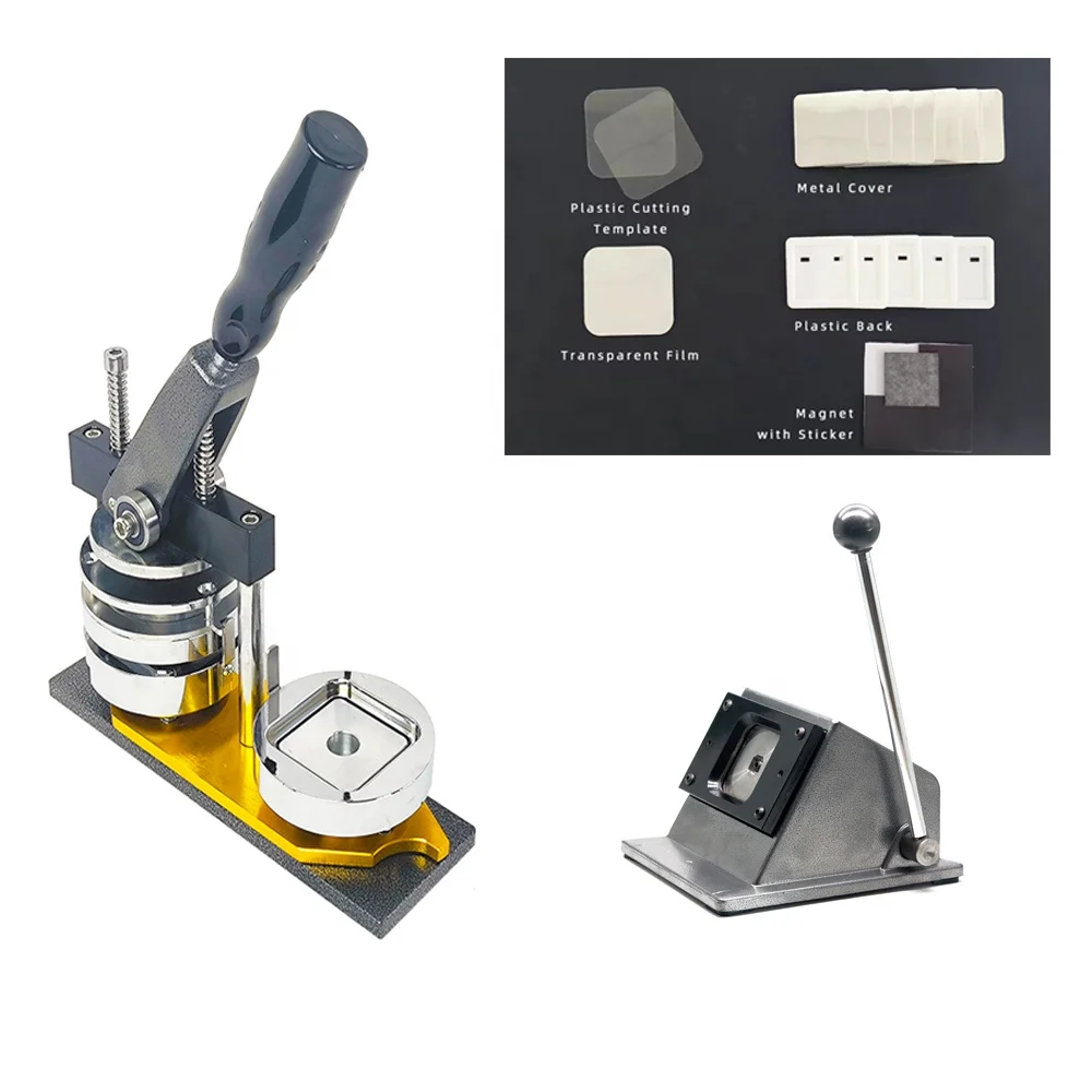 

50*50mm Square 2*2 Inch Fridge Magnet Making Machine+Cutter +450 Pcs Fridge Magnet Material