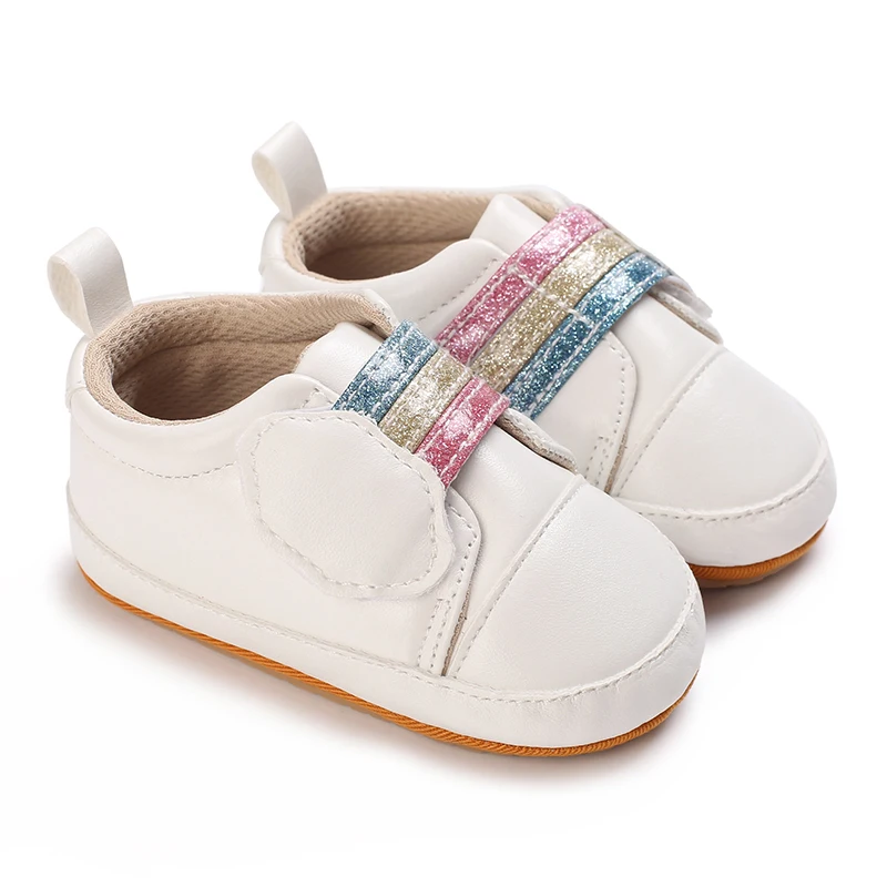 Spring And Autumn New Baby Cute Cloud Three Color Rainbow Shoes Baby Anti Slip Rubber Soled Walking Shoes Baby Shoes