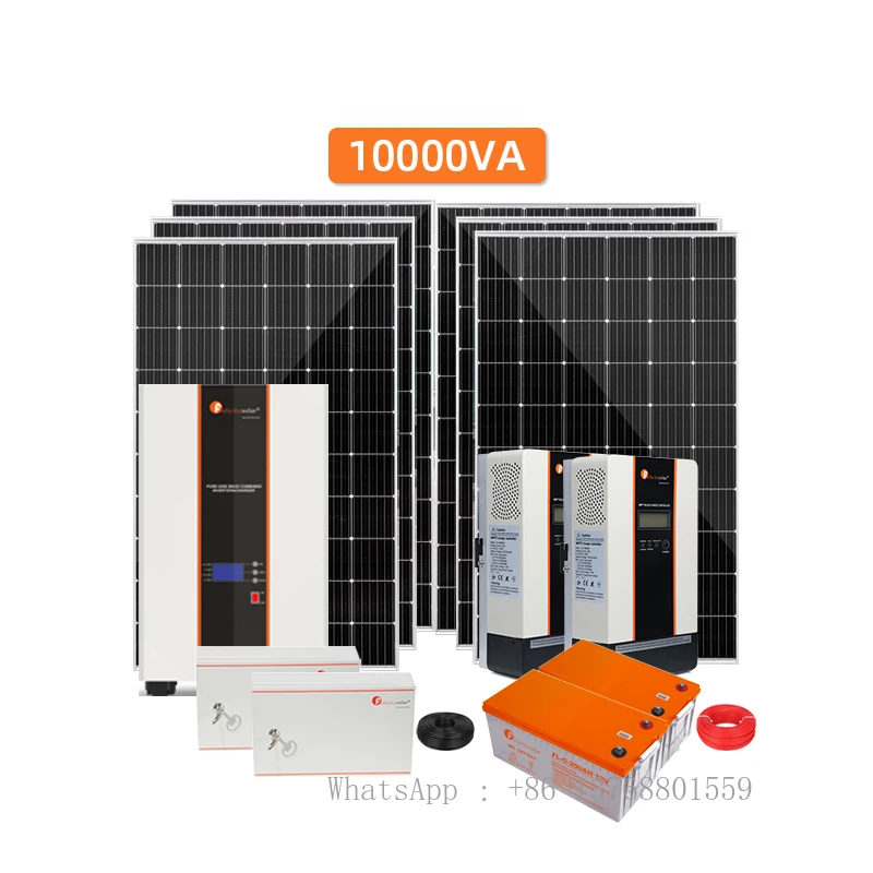 Complete Set Solar Energy System 10000w Hybrid Solar System 3KW 5KW 8kw 10KW Solar Power System For Home