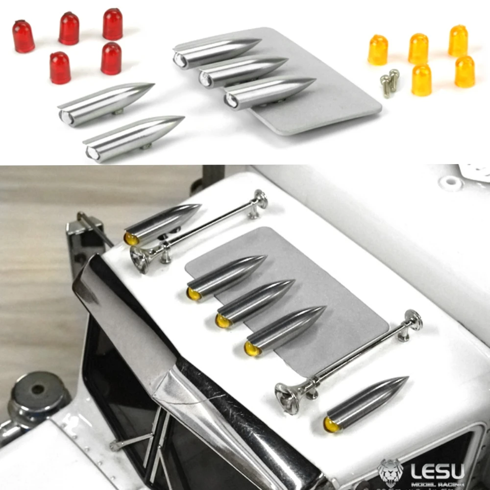 

1/14 металлический светильник на крыше, обновленная крышка лампы для TAMIYA King Hauler Globe Liner Rc трактор грузовик Grand Hauler DIY модель