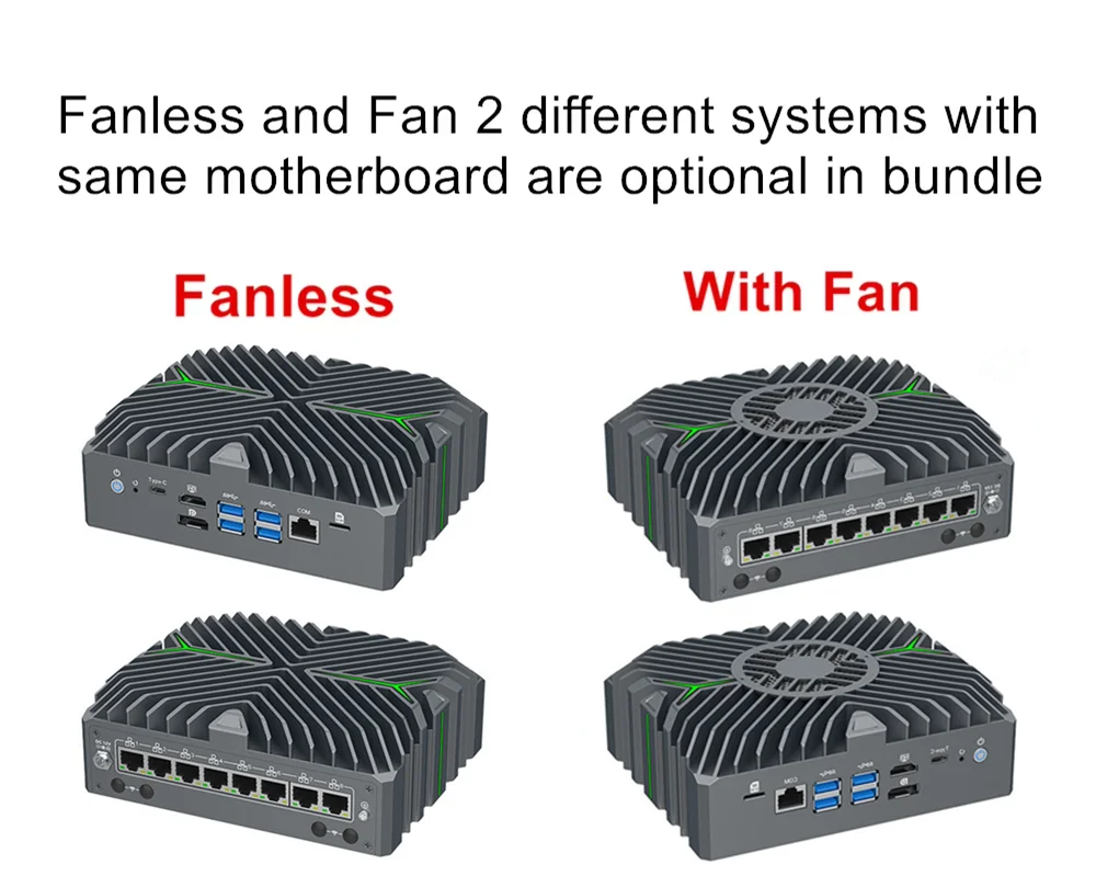 8x2.5G LAN Firewall Mini PC Intel Core Ultra 5 125U VPro IoT AI Edge Industrial Computer Network Server pfSense OPNsense Router