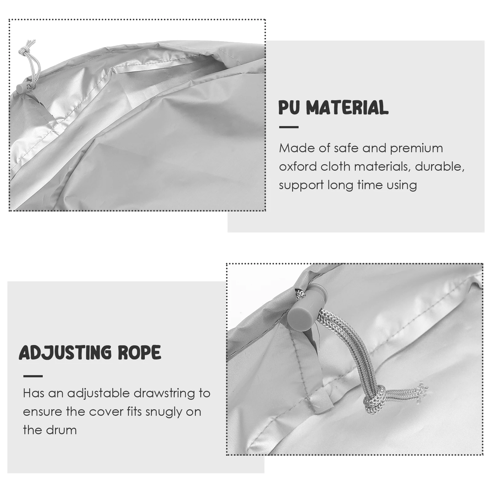 

Oxford Cloth Protective Bucket Cover Water Resistant Seal Lid Cover for Outdoor Rain Snow Dirt Guard 55 Gallon Drum Bucket