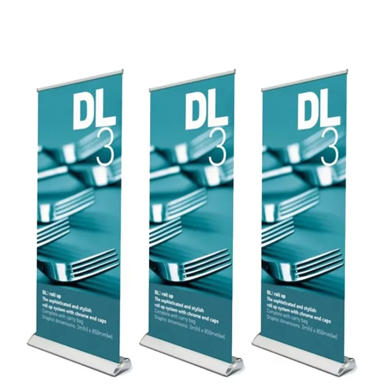 Aluminum Luxury Tear Drop Retractable Banner Roll up Banner Stand Advertaising Display Stand
