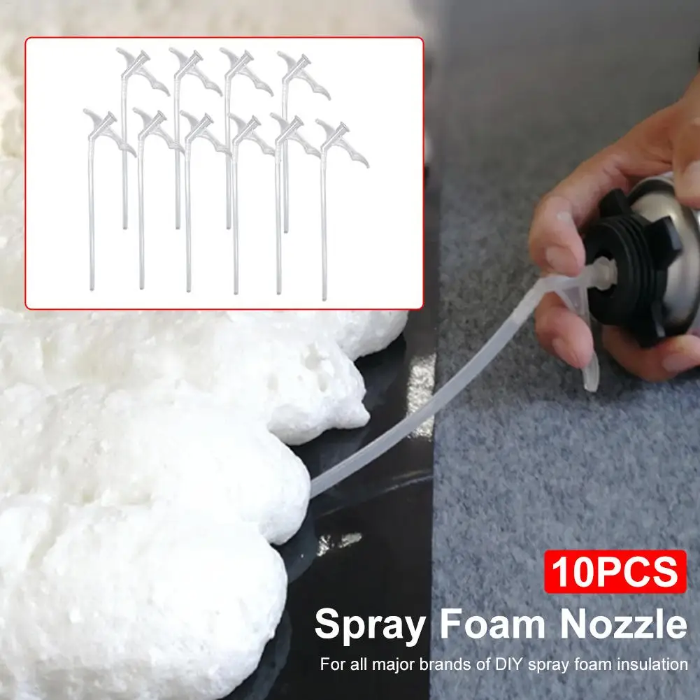 Spray Foam Nozzle 10 Pieces Spray Foam Replacement Tubes Gap Filling Insulating Foam Spray Replacement Tube for DIY Spray Foam