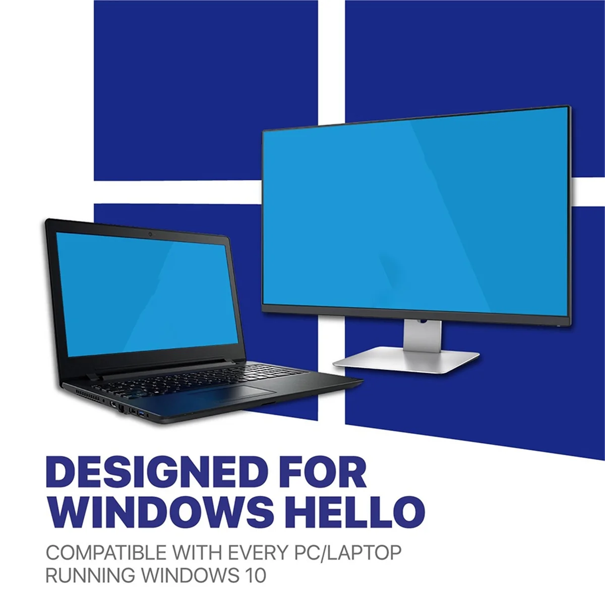 SMIEA USB Fingerprint Key Reader FIDO U2F Portable Security Key for Windows Hello Anti-Spoofing Speedy Matching Security Key,A