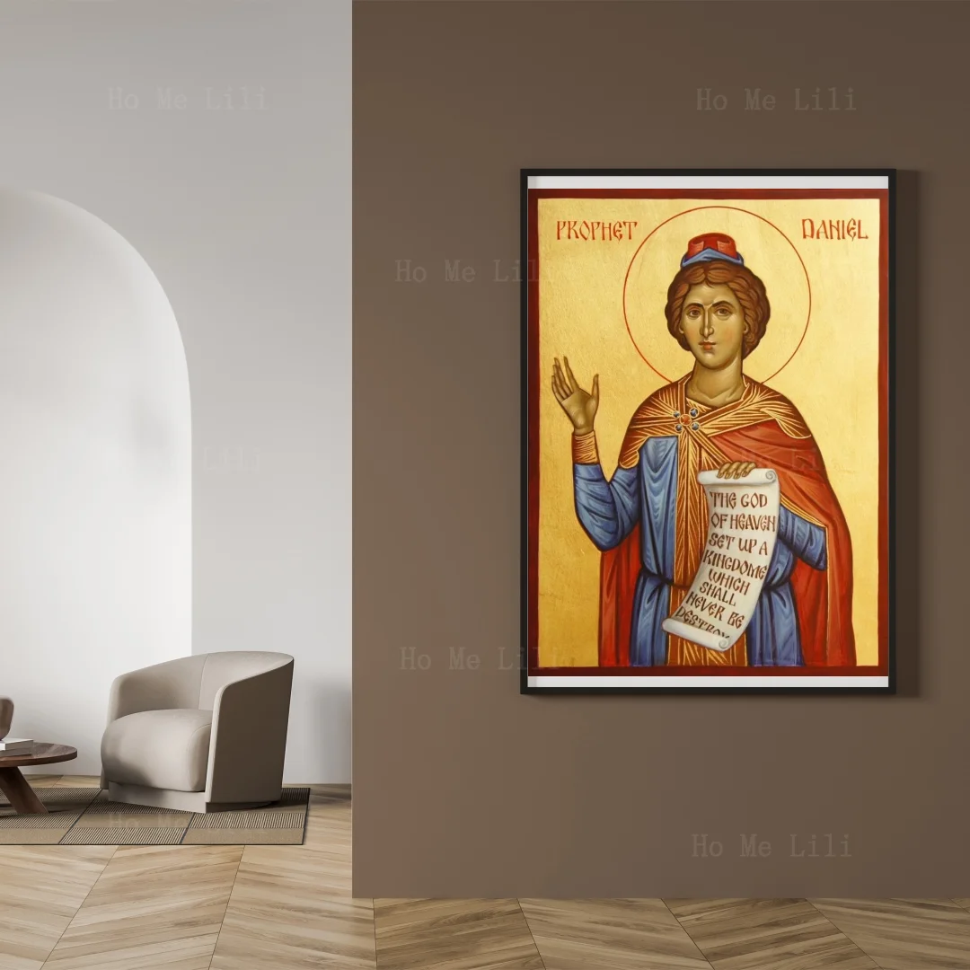 Icon Daniel The Prophet The Living Room Wall Is Decorated With Art