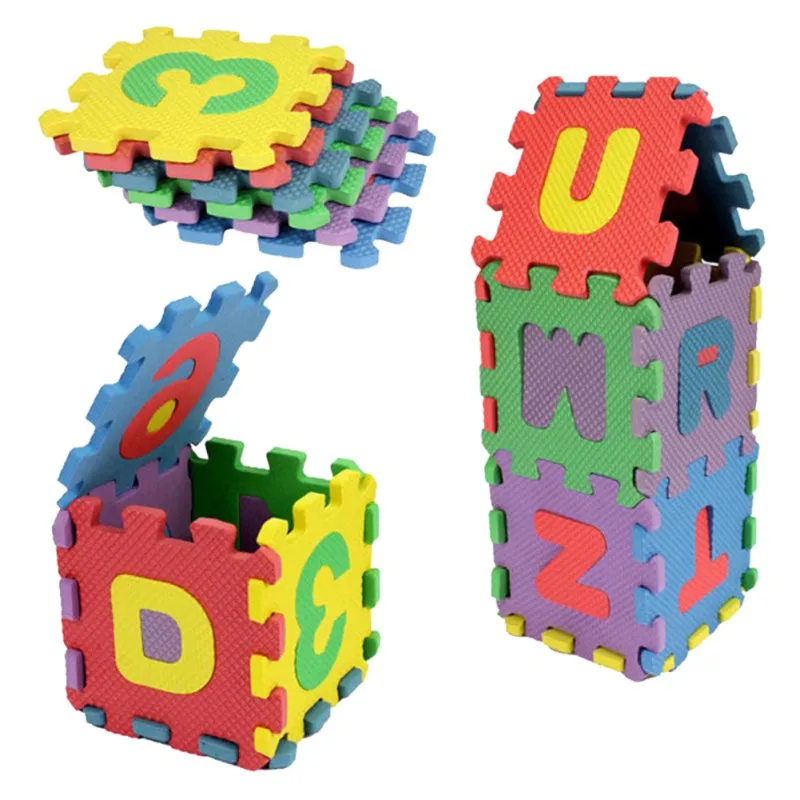 36pcs Children Mini Eva Foam Alphabet Letters Numbers Floor Soft Baby Floor Mat 3d Puzzle Kids Educational Toys Alphanumeric Mat