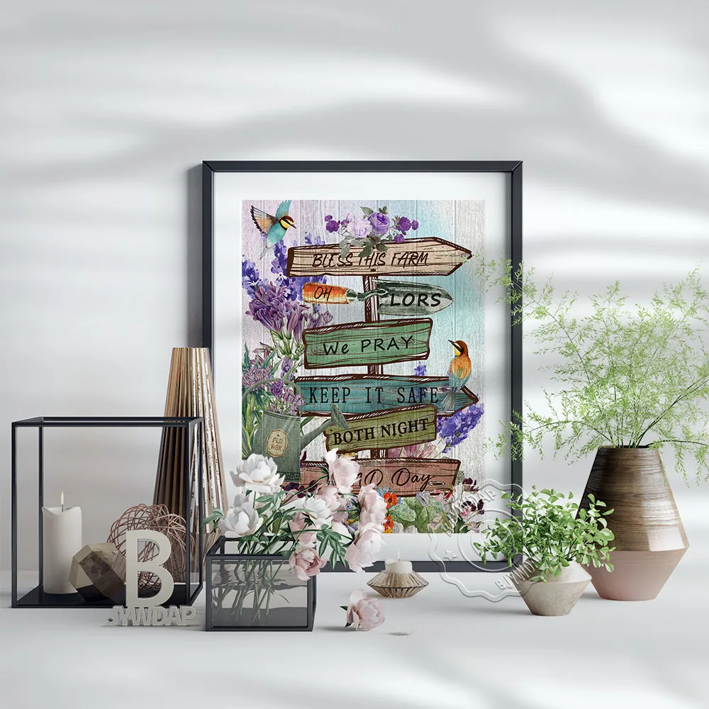 بوهيميا الأزهار زخرفة الفن طباعة المشارك الطنان زهرة جدار صورة الحديثة قماش اللوحة مزرعة ديكور