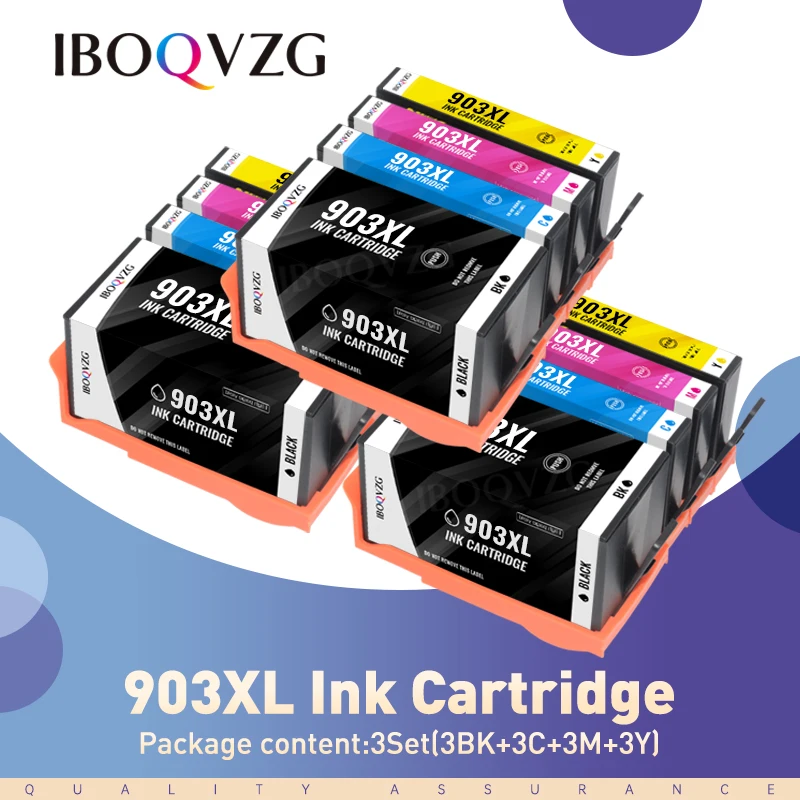 IBOQVZG 903XL Ink Cartridges For Use With HP 903 XL Compatible For HP Officejet Pro 6950 6970 6760 All-in-one Inkjet Printer