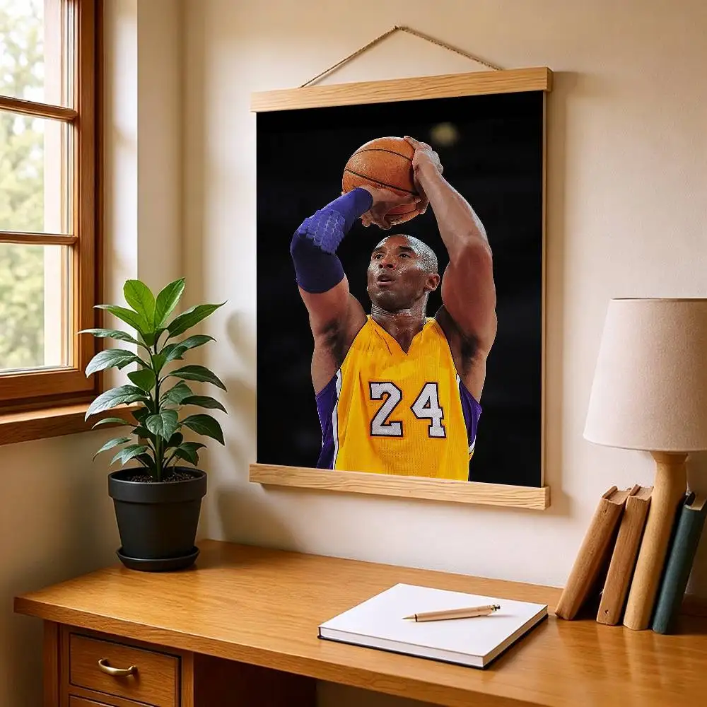 Black M-Mamba K-Kobe B-Bryant 24 Customizable HD Self Adhesive Waterproof Wall Art Poster