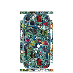 For iPhone 17 16 13 Pro Max 15 14 Films Decal Skin Universe Coloful Astronaut Covers Protector Wrap Ultra Thin Stickers