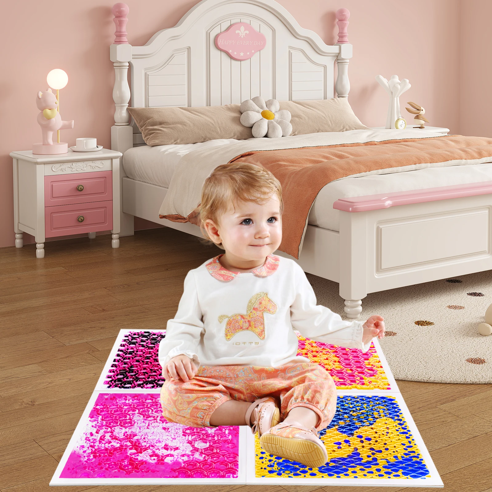 

Sensory Textured Tiles for Kids - Toddler Activity Areas Sensory Fidget Toys for Room Items Spkwis