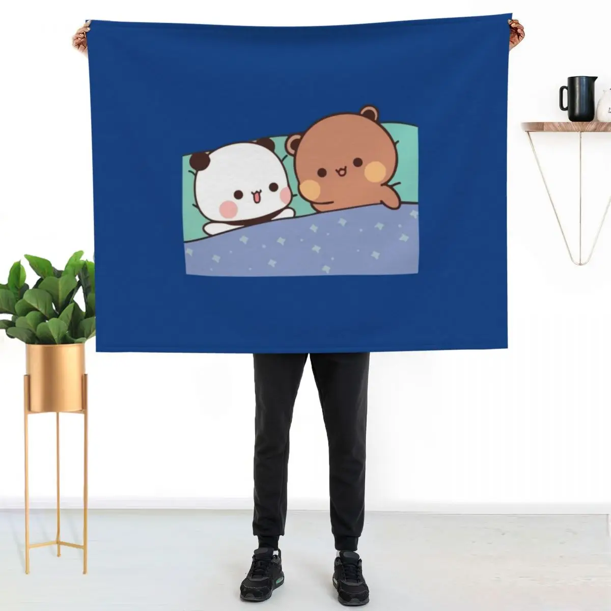 Bear and Panda Bubu Dudu Balloon Throw Blanket Thermal Picnic Designers Luxury Designer Summer Bed Fashionable Blankets