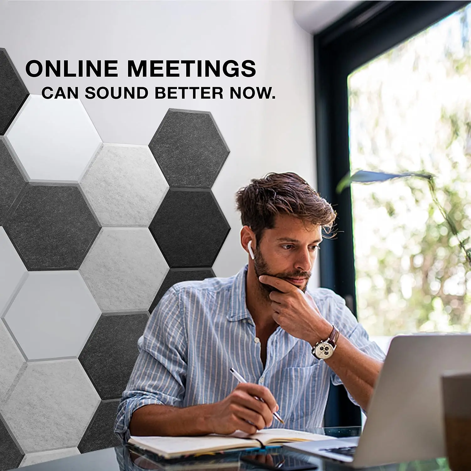 High-Density Sound-Absorbing Board, Sound Insulation Board, Flame-Retardant Insulation Board, Studio Processing Wallboard 12PCS