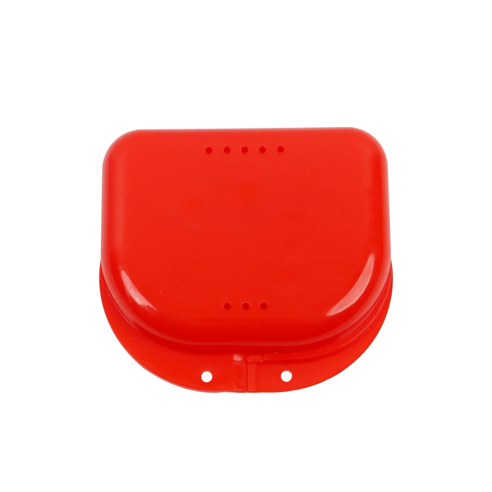 50 Stuks Tandheelkundige Orthodontische Retainer Box Prothese Opslag Container Mond Guard Case Met Vent Gaten En Scharnierende Deksel