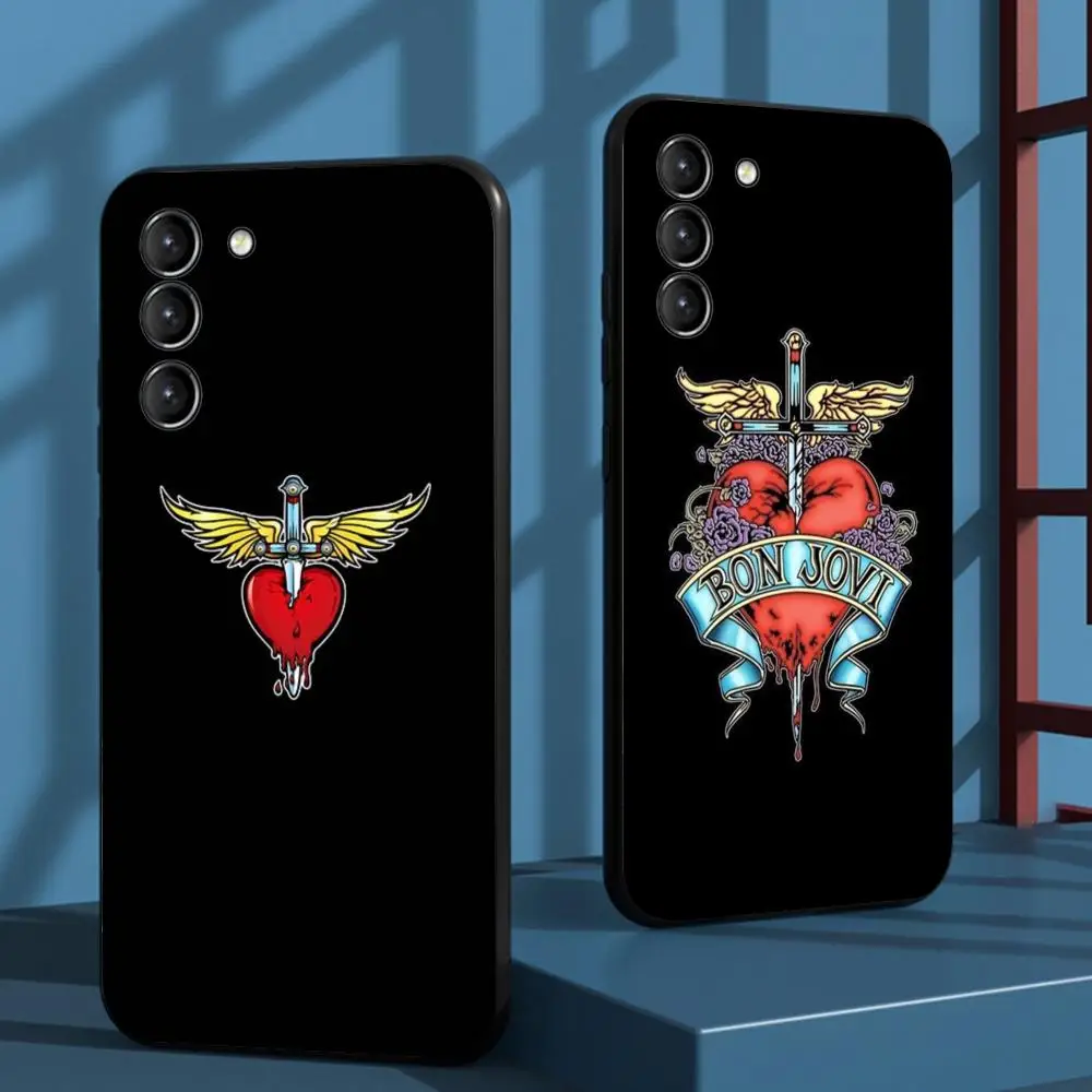 Moda personal BonS ins jovi diseño funda de teléfono para Samsung Galaxy S25 S24 S23 S22 S21 S20 Plus Ultra Note20 negro suave