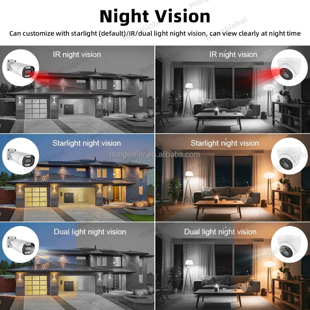 HongGlobal 4MP 8CH 2K grabadora de vídeo en red POE NVR juego de cámaras de seguridad para el hogar sistema de vigilancia IP sistema de cámara CCTV inalámbrico