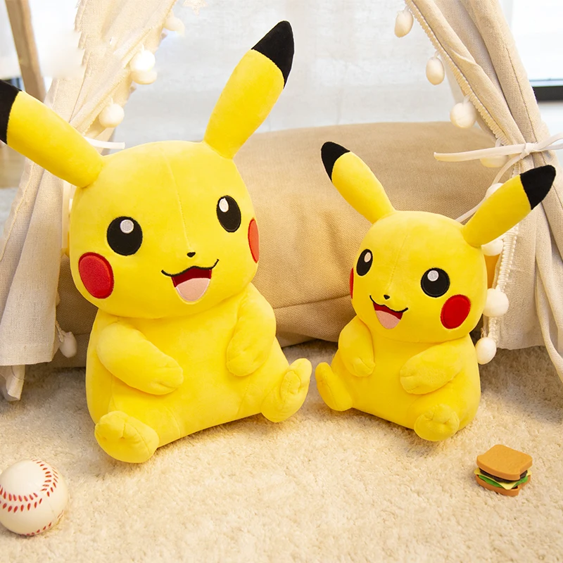 Pokemon Kawaii Pikachu Stuffed Toys Cartoon & Cute Plush Dolls Throw Pillow Birthday Gift For Kids Friends Boys Home Decoration