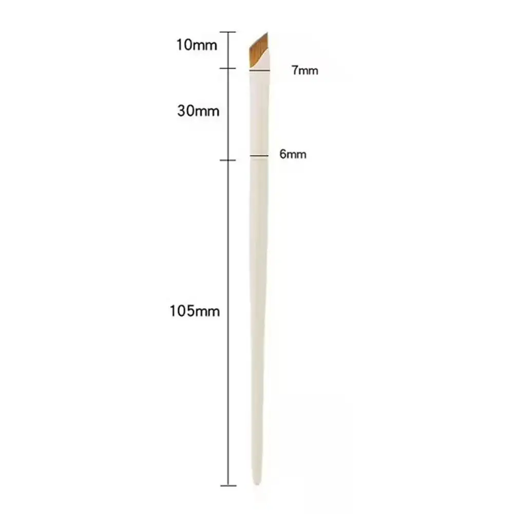 여성용 브룸 아이라이너 브러쉬, 초박형 미세 각도 플랫 눈썹 브러쉬, 아이 메이크업 브러쉬, 정밀한 디테일, 화이트 브러쉬