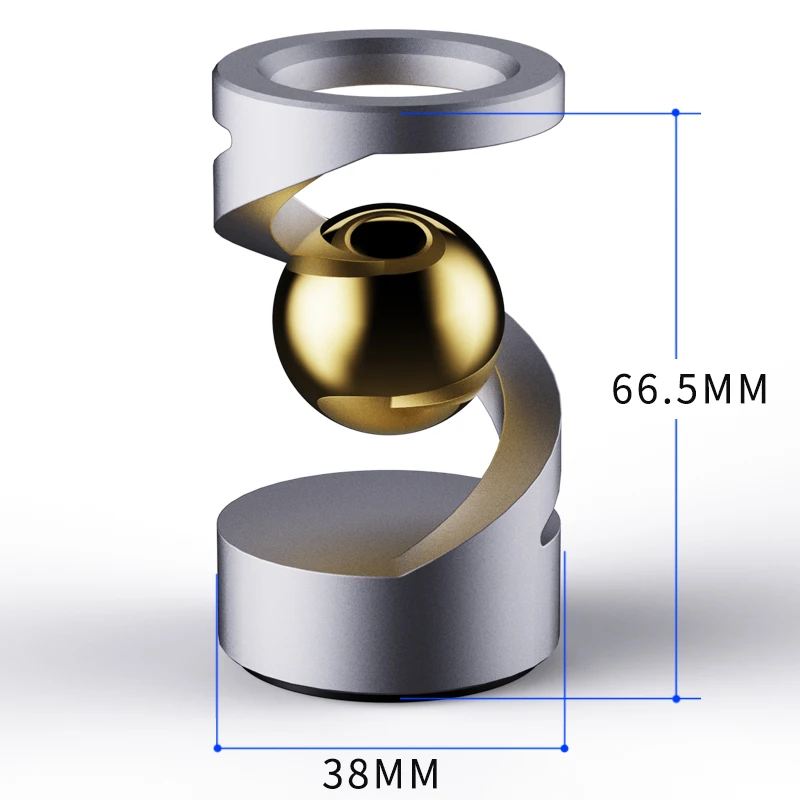 Gyroscope Suspendu à Illusion Visuelle – Jouet De Bureau Cinétique En Aluminium – Anti-stress Et Déco