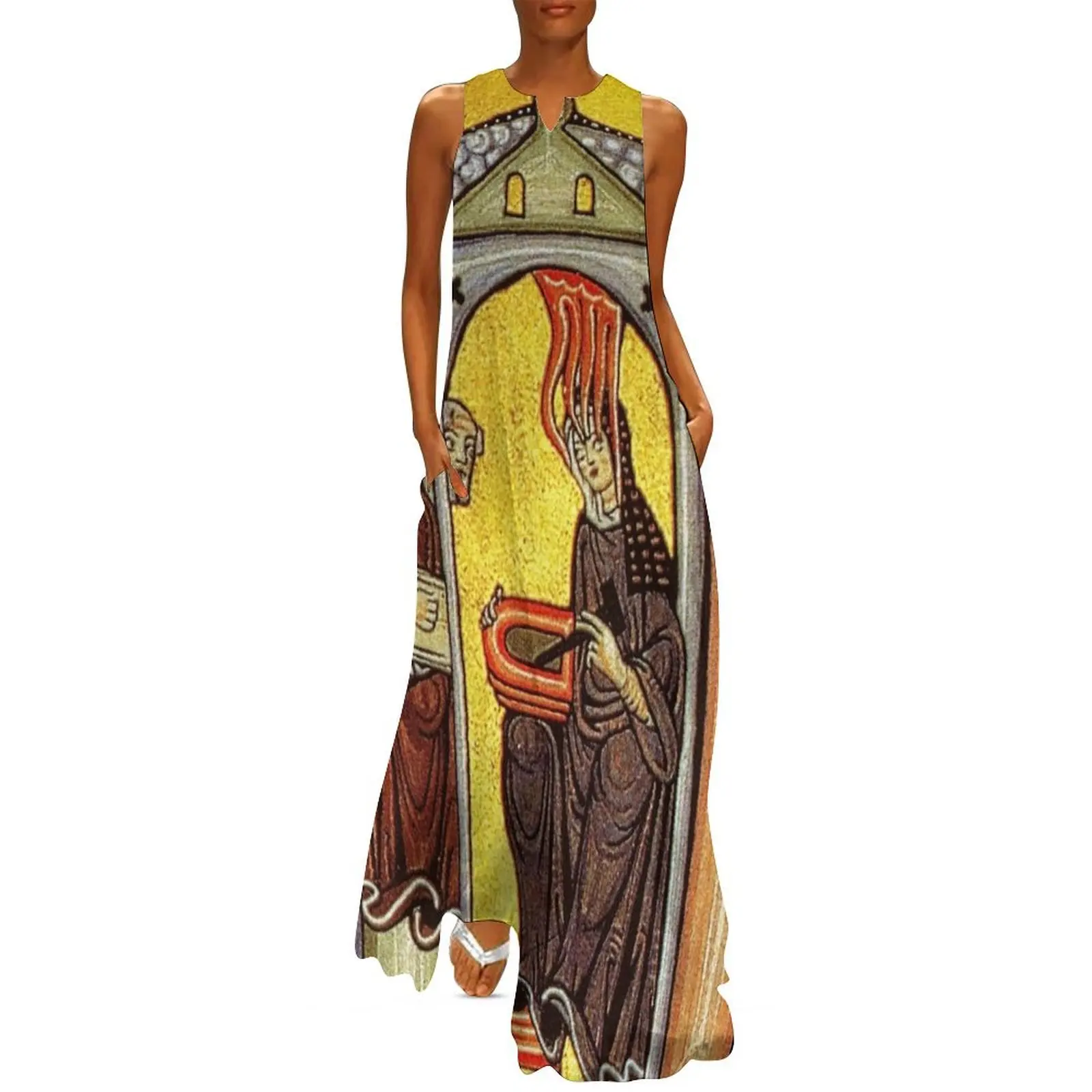 Illumination from the Liber Scivias (Hildegard von Bingen) Long Dress summer dress clothes for women bandage dress