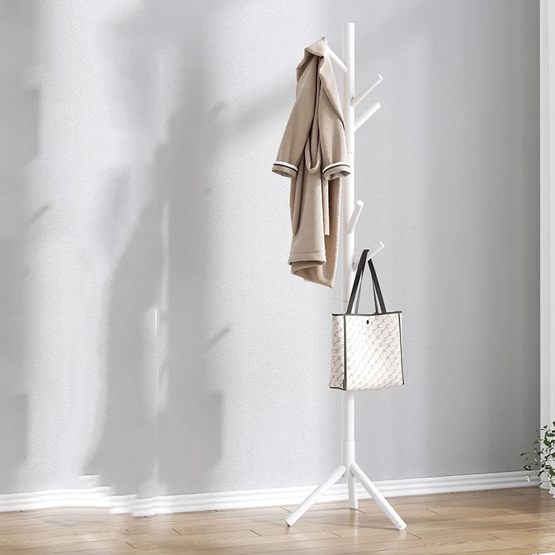 Living Room Coat Racks Wooden Hallway Hanger Tree Original Coat Racks White Mobile Children Burro Ropa Entrance Furniture WW50CR