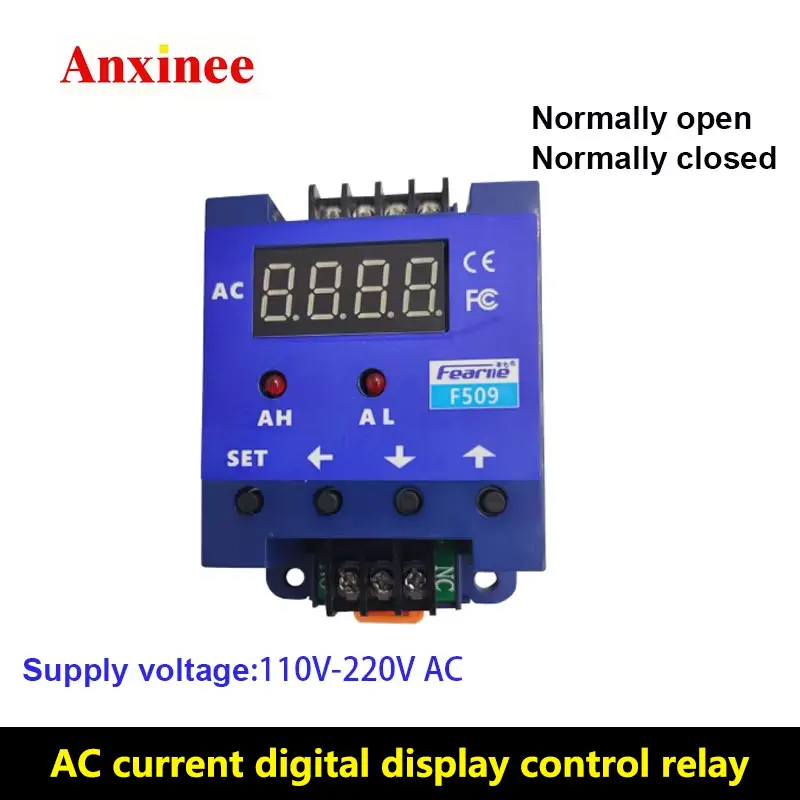 AC 50A 100A 200A 400A Intelligent Digital Display Ammeter Protector Limit Current Controller Overload Alarm Relay