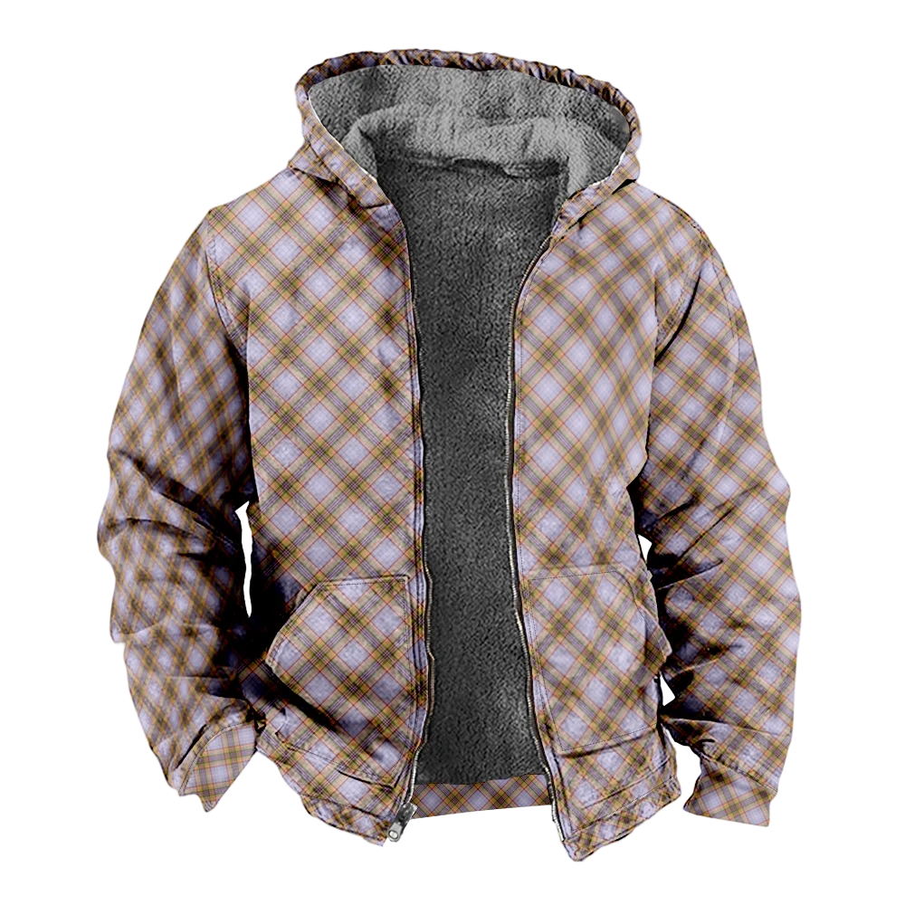 Men's Winter Jackets Coats,retro plaid Pattern Cotton Clothes Overcoat Soft HOLIDAY Home