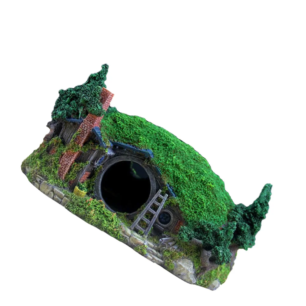 

Aquarium Castle Decoration Resin Craft Fish Tank Landscaping Ornament Waterproof Durable Realistic Design Garden Sculpture Decor