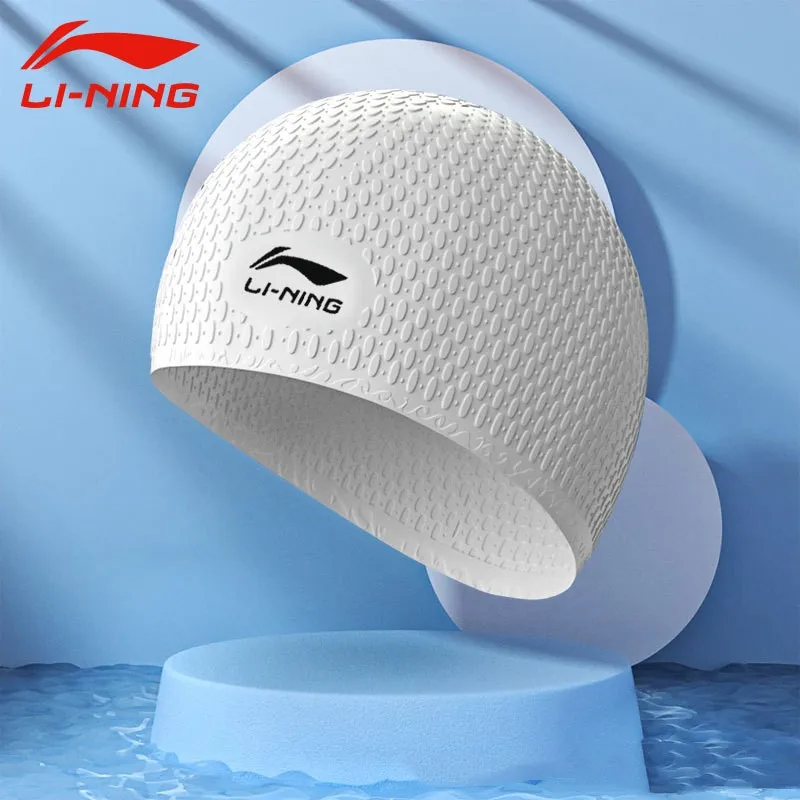 

LINING Men Waterproof Flexible Silicone Gel Ear Long Hair Protection Swim Cap Hat Cover Professioanl Surfing Beach Diving Hat