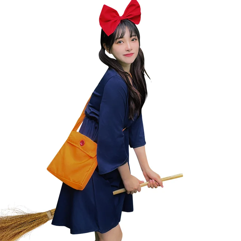 

Kiki Witch Cosplay Costumes Women Dress Japanese Anime Hayao Miyazaki Kiki Costumes Halloween Carnival Party Fancy Dress