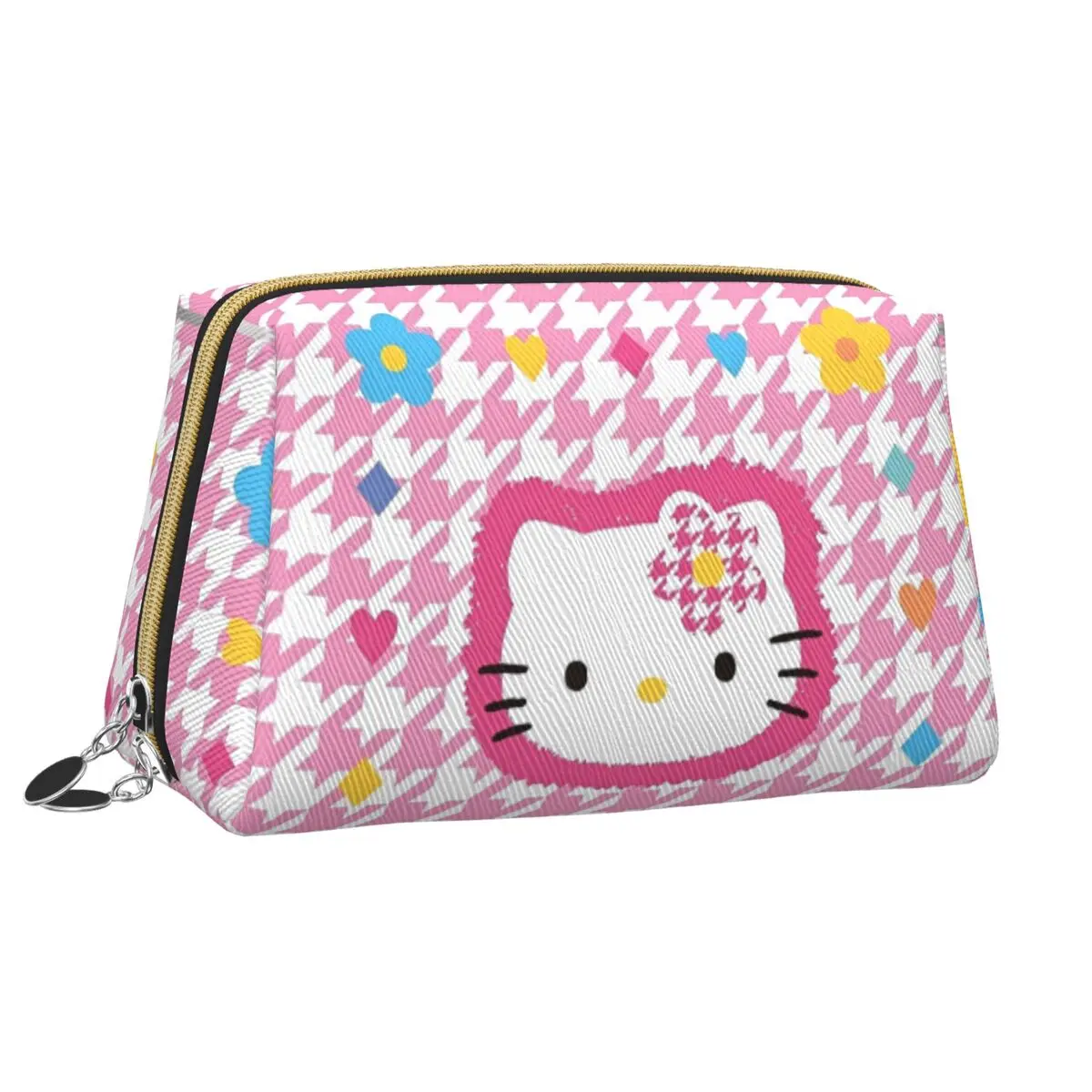 Kawaii Hello Kitty Makeup Pouch For Necessaries Casual Multi-purpose Cosmetic Bags Traveling Print Woman's Storage Organizers