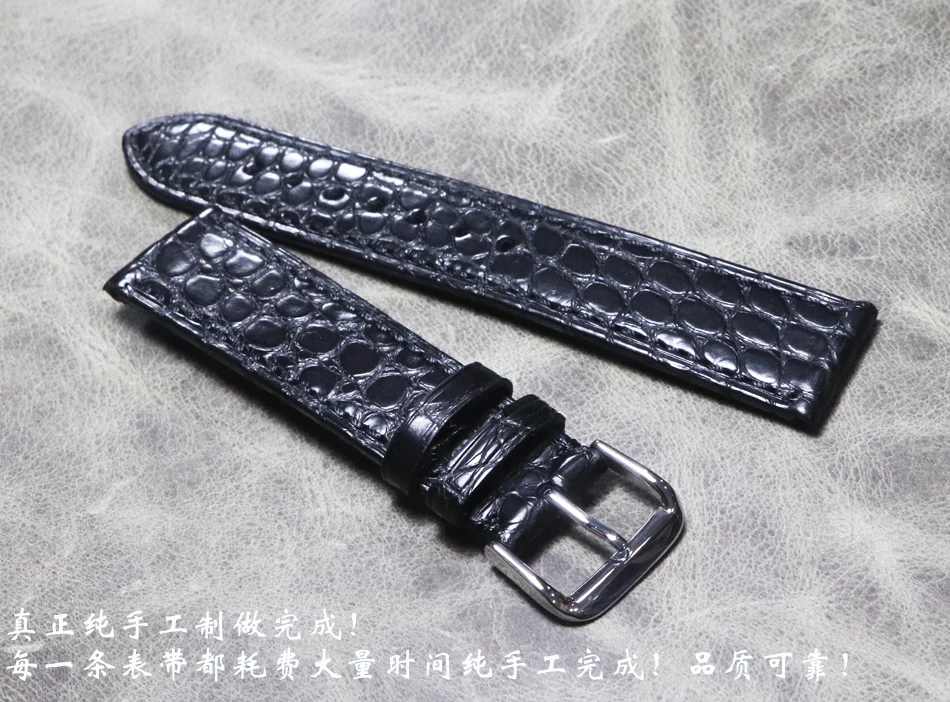 Handmade High-quality American Alligator Leather Strap 16mm 17mm 18mm 19mm 20mm 21mm 22mm Strap  Watch Band