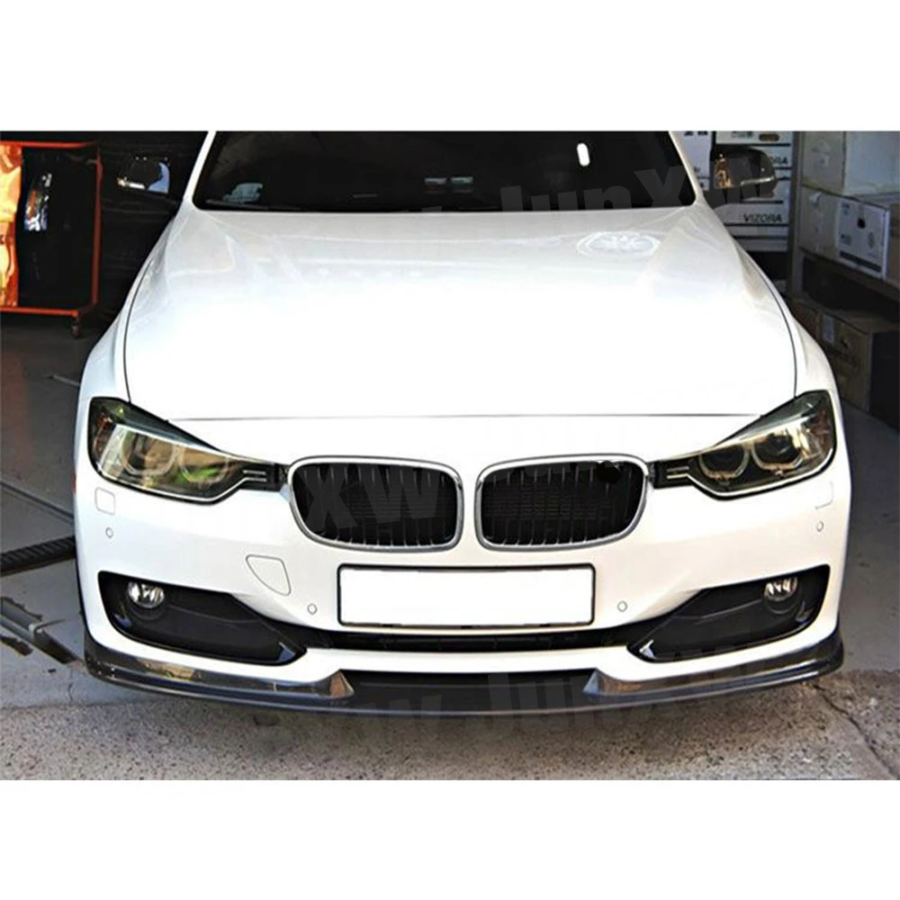 Carbon fiber Front Bumper Lip Chin Spoiler Auto Car Decoration for BMW 3 Series F30 Standard Base Sedan 4 Door H Style 2013-2017