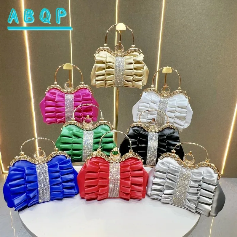 

Новая женская сумка для ужина с бриллиантами, изысканная модная женская вечерняя сумочка, люксовая брендовая блестящая сумка через плечо