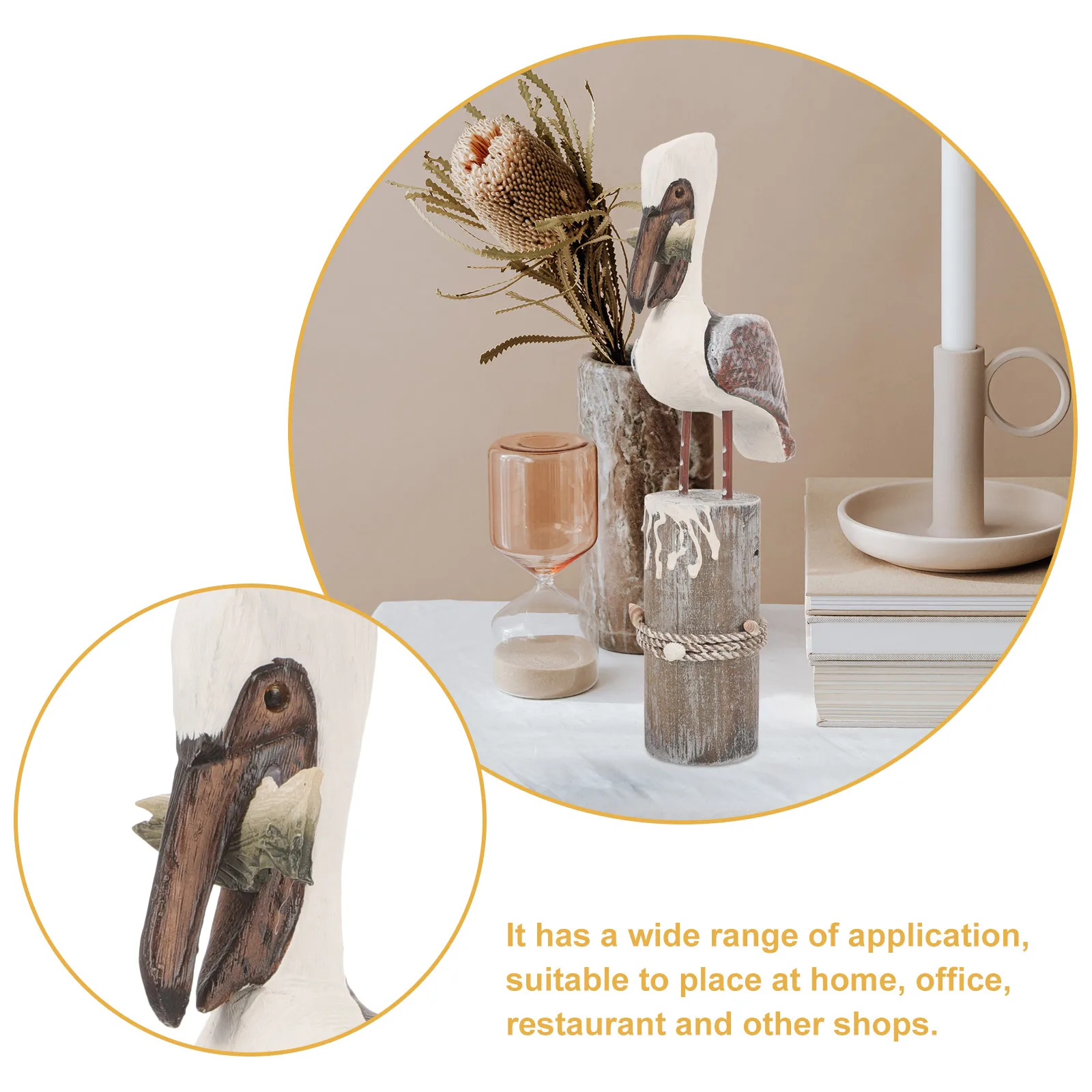

Indoor Ocean Theme Ornaments Office Decoration Coastal Chic Tree Stump